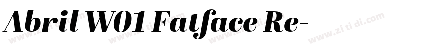 Abril W01 Fatface Re字体转换